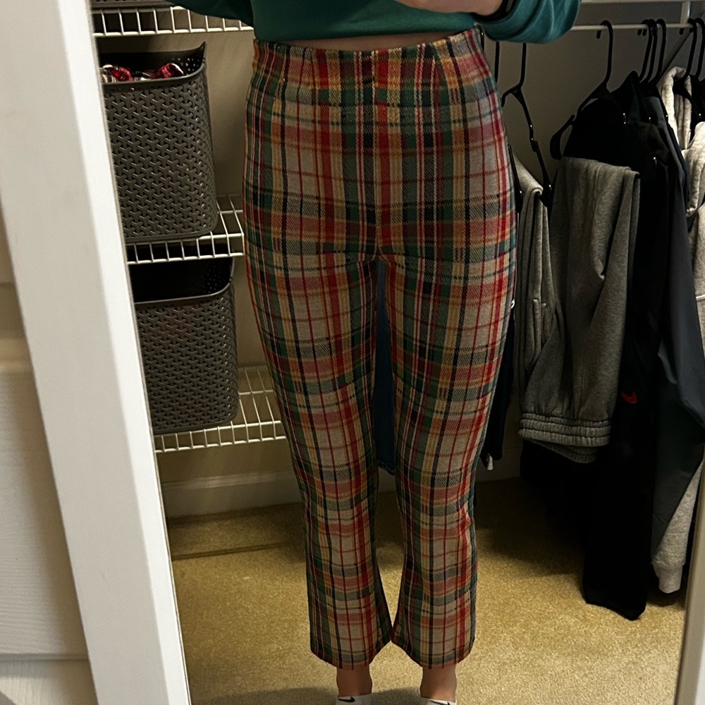 Free People plaid pants